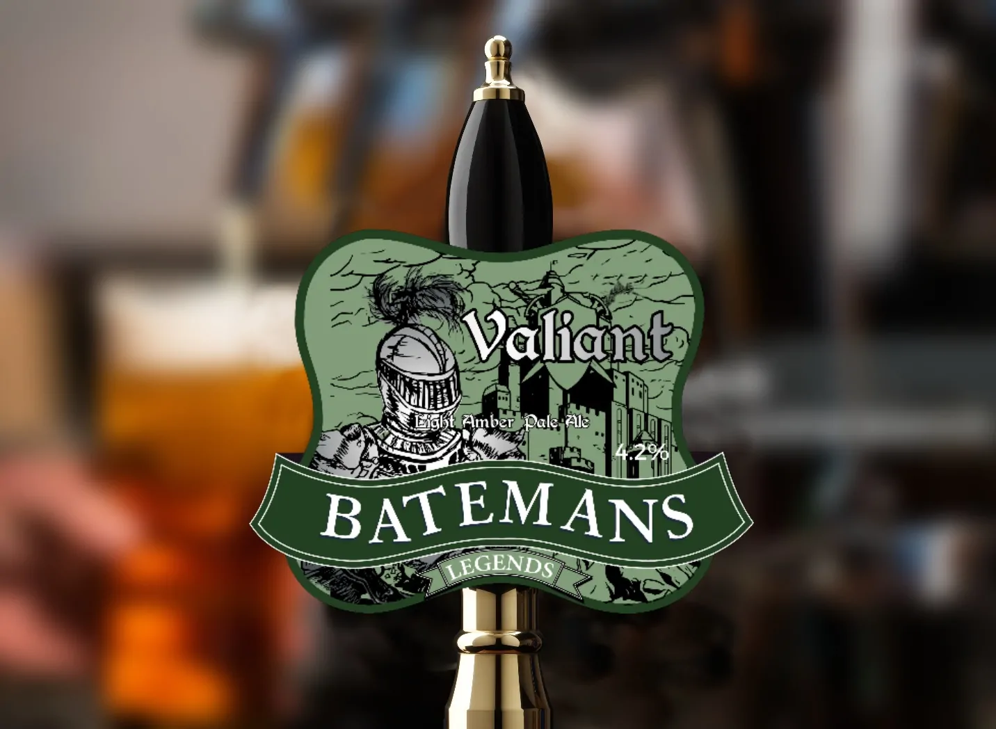 Batemans Valiant 4.2% ABV Light Amber Beer