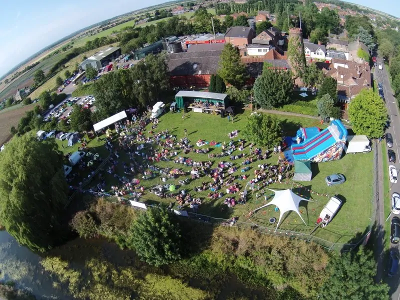 Bands on the Bank Aerial Shot