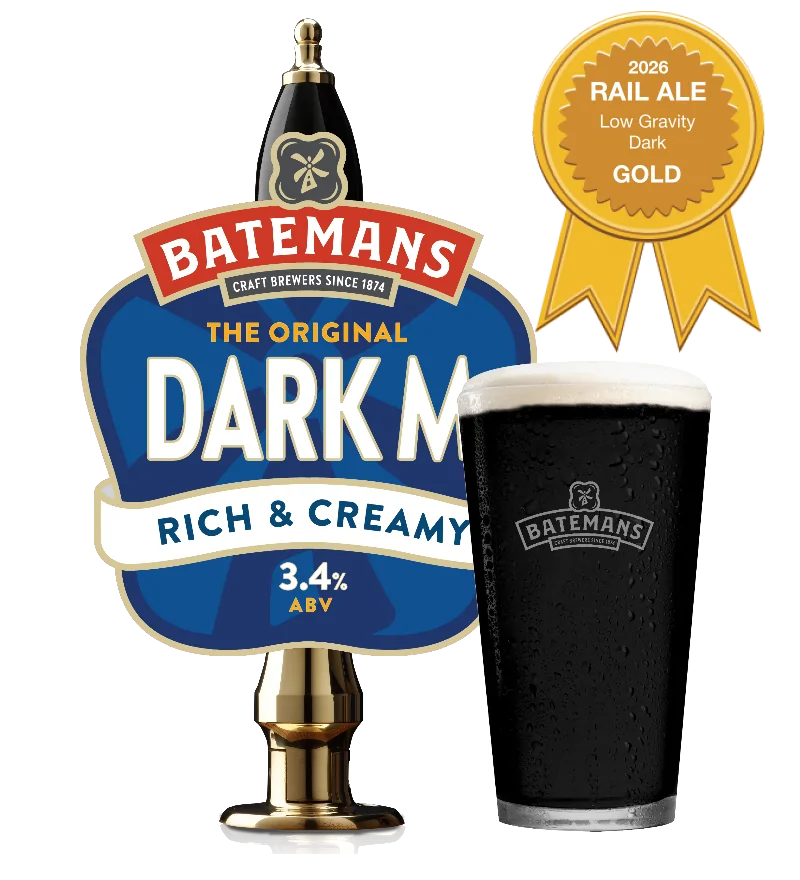 Batemans Dark M with Beer Glass & 2026 Gold Medal Award