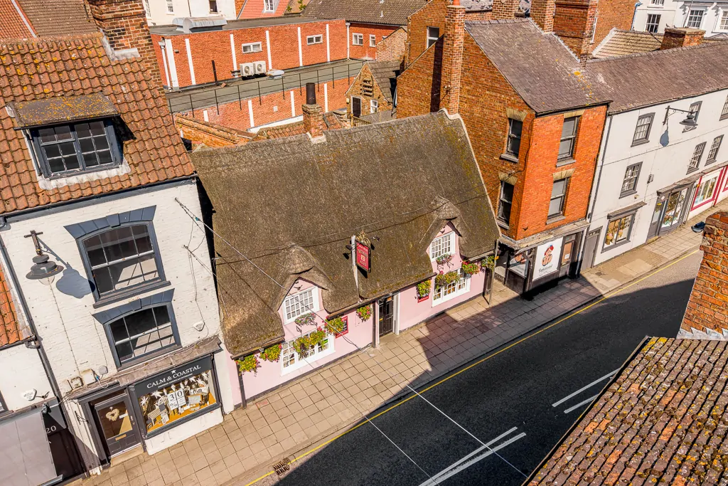 Batemans Pub - Kings Head, Horncastle - 'The Thatch' - Picturesque Exterior Drone Photo