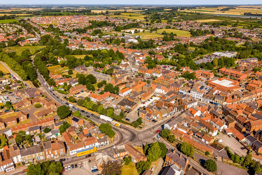 Batemans Pub - Kings Head, Horncastle - Exterior Drone Photo