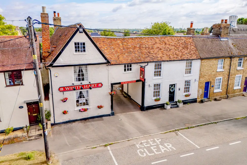 Batemans Pub - White Hart. Great Staughton - Exterior Front