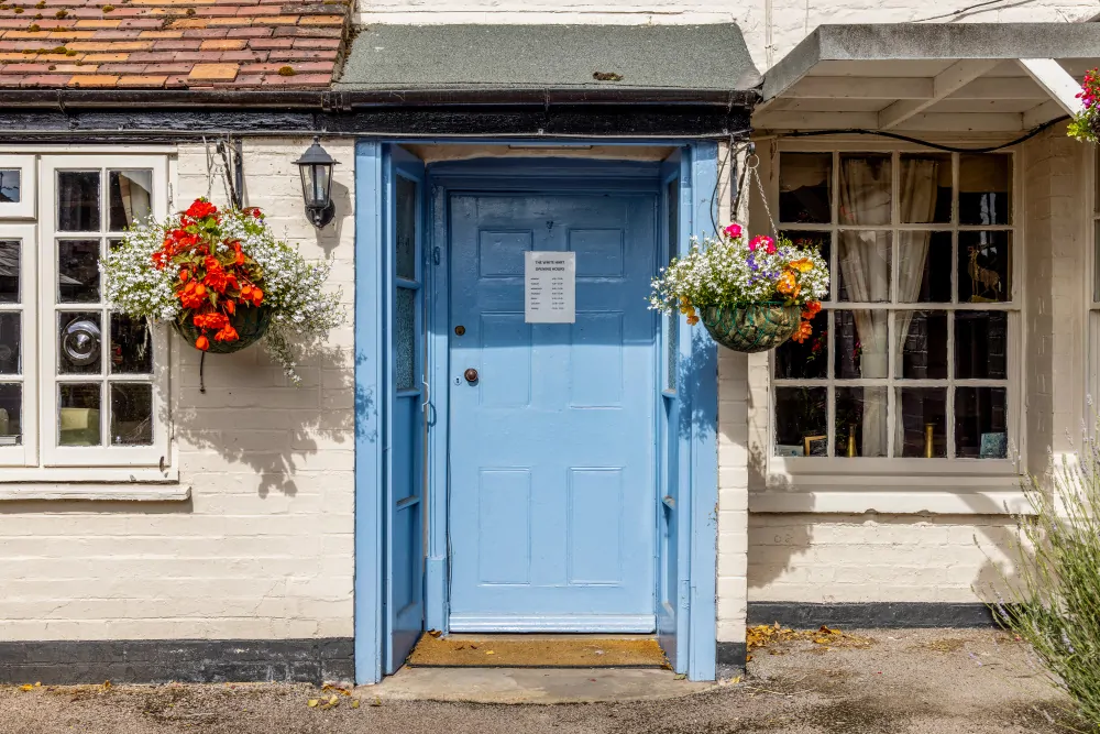 Batemans Pub - White Hart. Great Staughton - Exterior Side Entrance Door