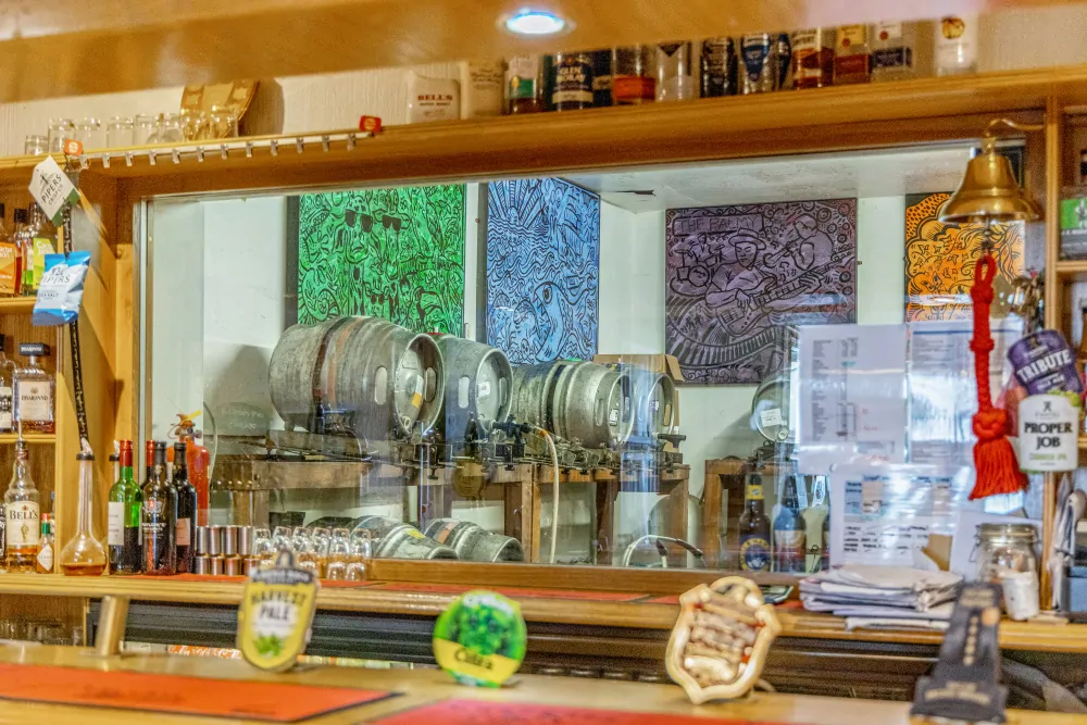 Palmerston Arms, Peterborough - Bar & View of Cellar - Batemans Pub