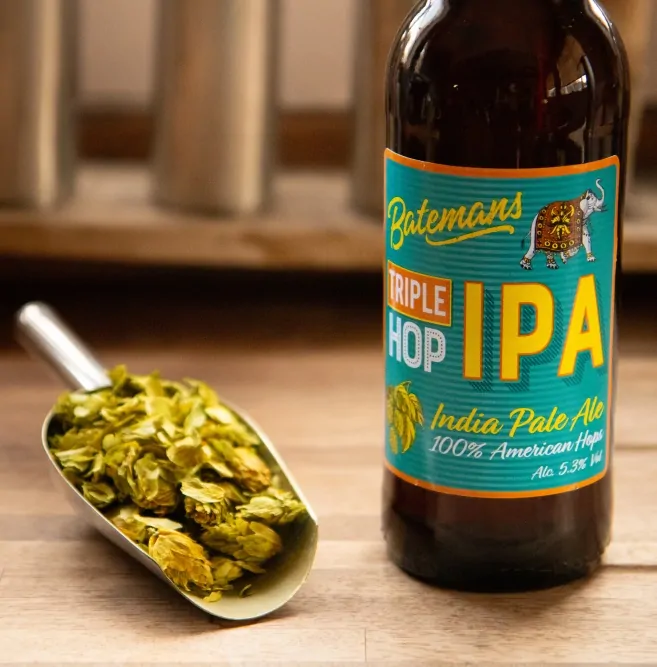 Batemans Triple Hop IPA Bottled Beer - Lifestyle Photo