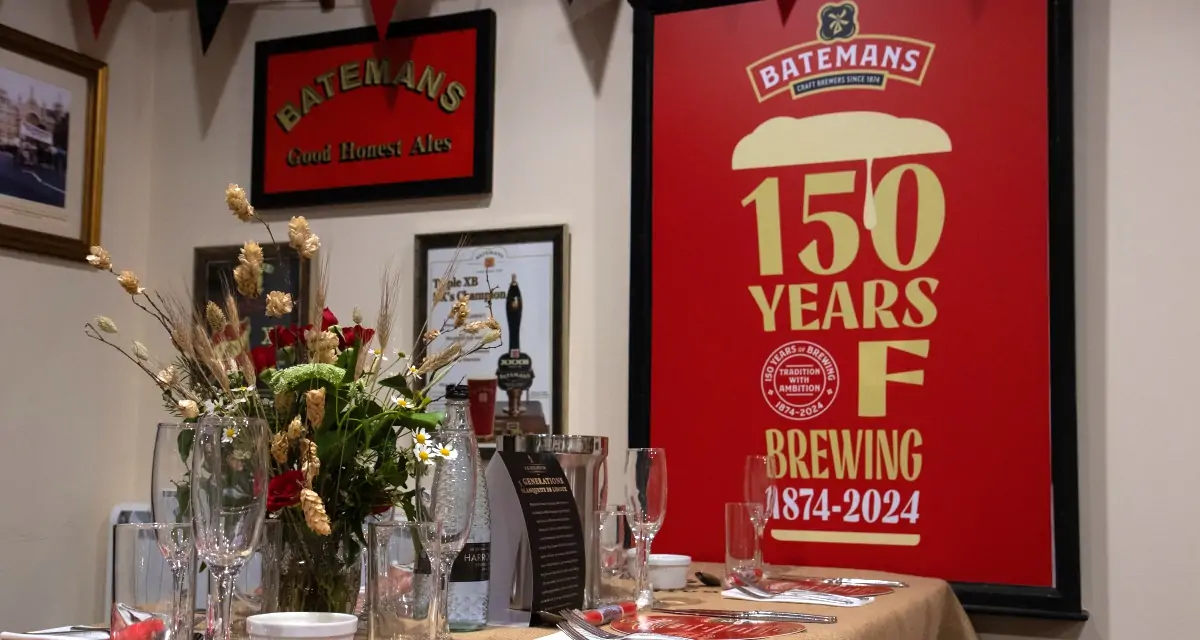 Batemans celebrate 150th anniversary with Brewers lunch - Susanna Room set for dinner.