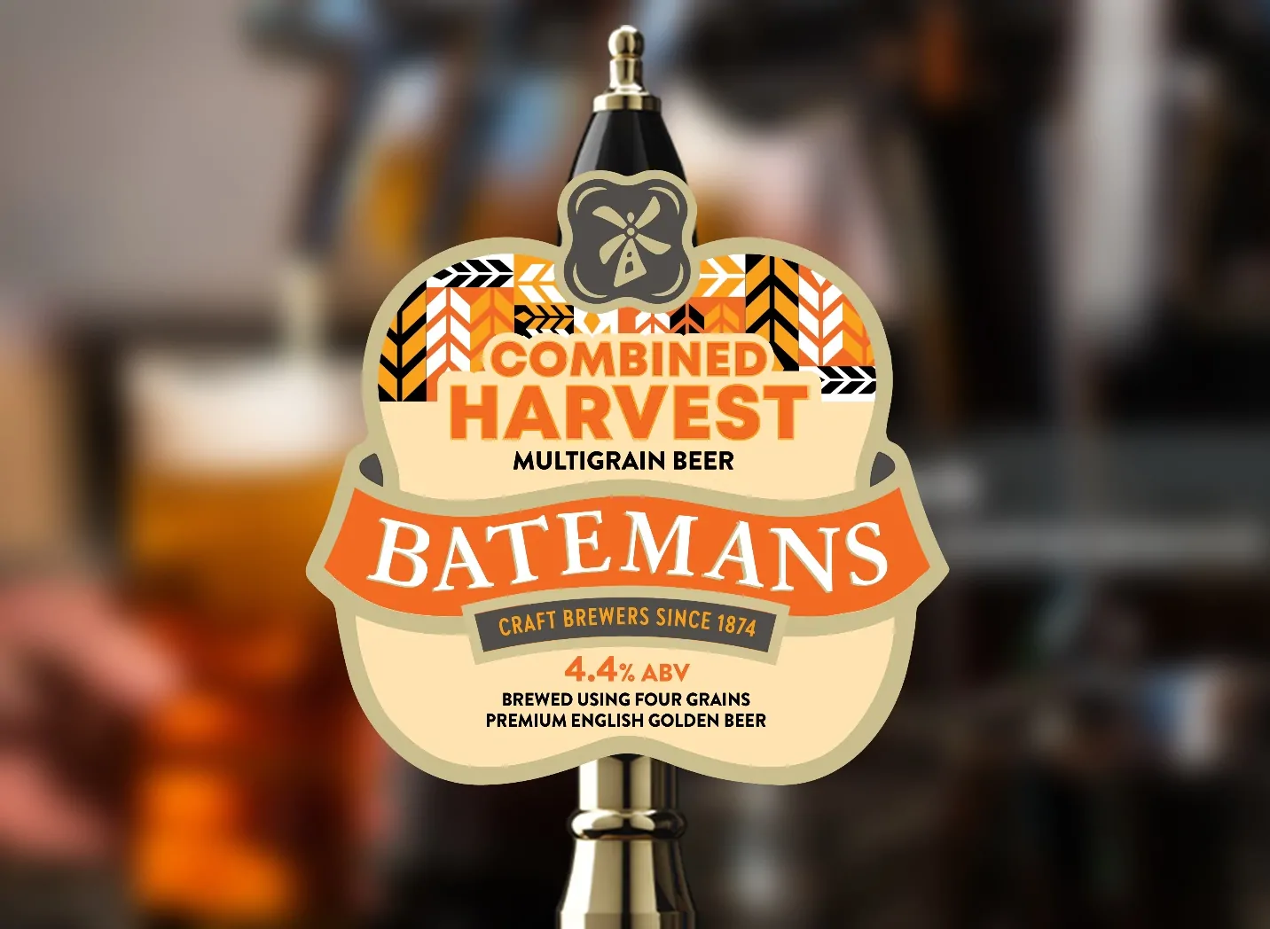 Batemans Combined Harvest 4.4% ABV Multigrain Deep Golden Beer
