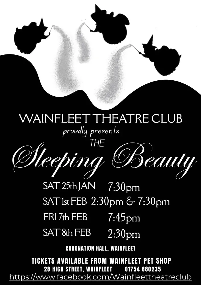 Wainfleet Theatre Club proudly present The Sleeping Beauty Pantomime at the Coronation Hall from Saturday 25th January 2025