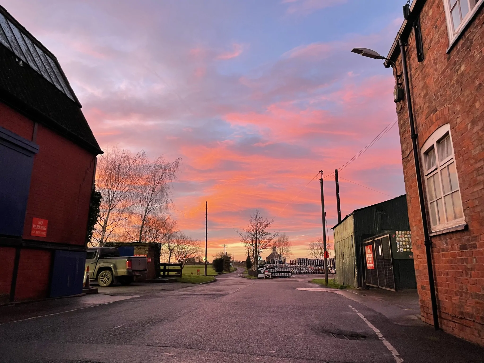 Sunset over Batemans Brewery