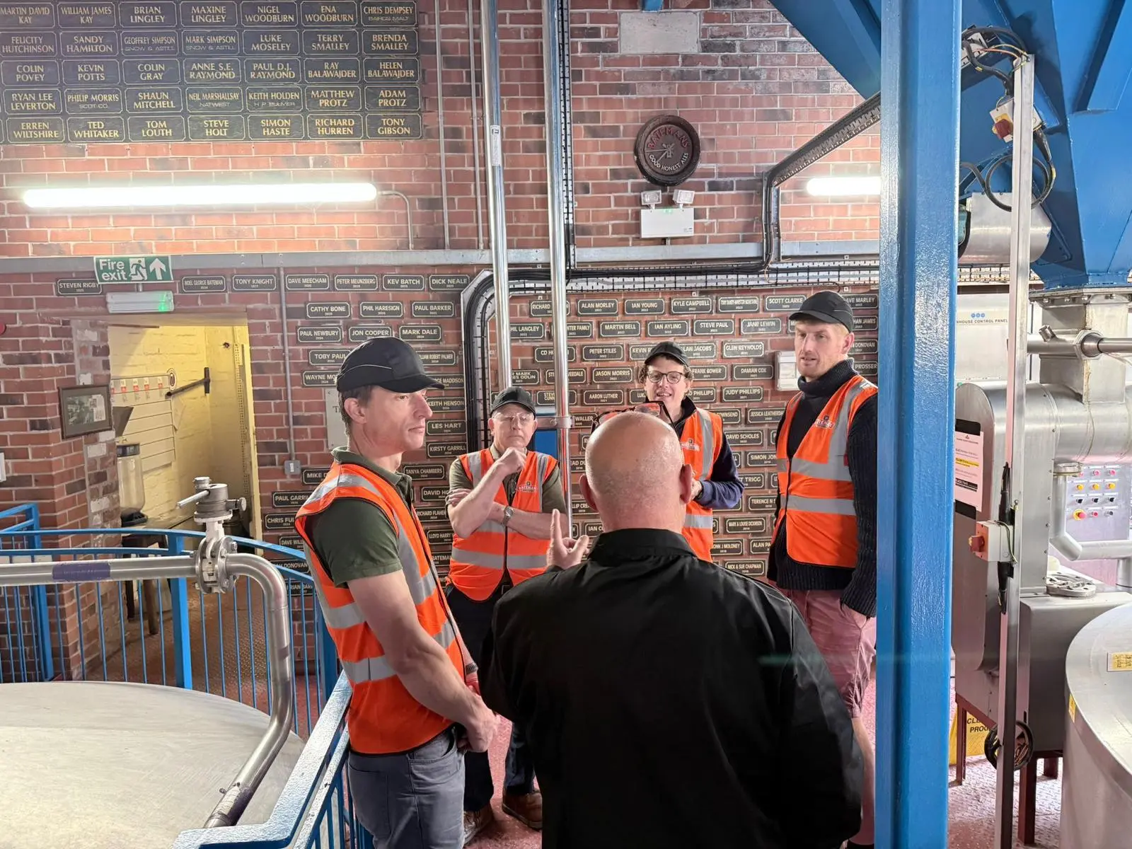 Stuart Bateman leads a tour of the Davenport family at Batemans brewery